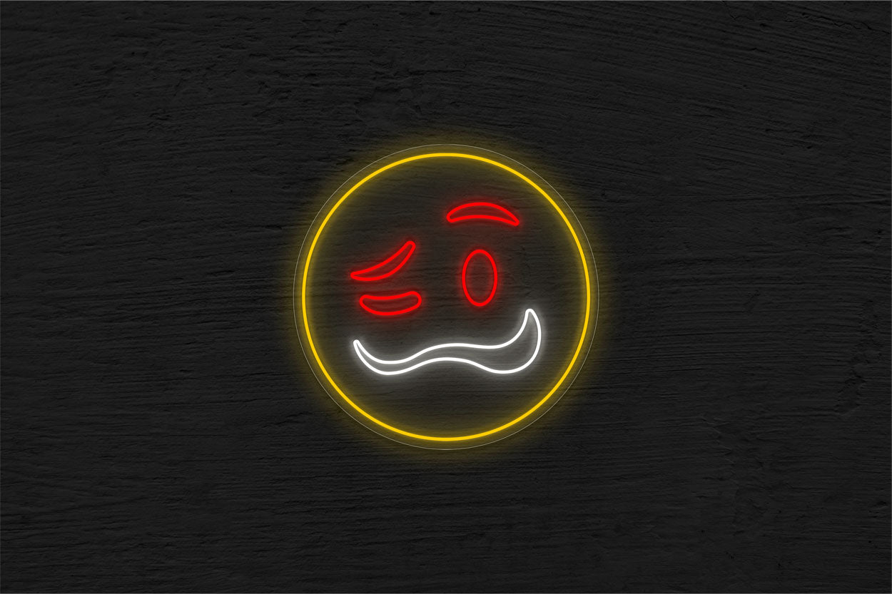 Drunk Emoji LED Neon Sign