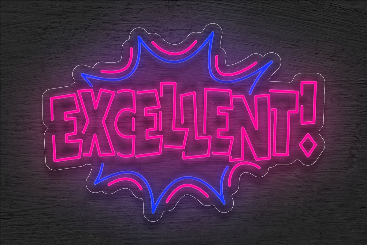 &quot;Excellent!&quot; with Border LED Neon Sign