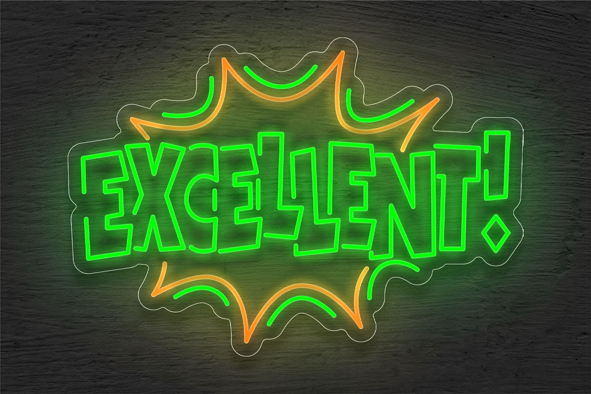 &quot;Excellent!&quot; with Border LED Neon Sign