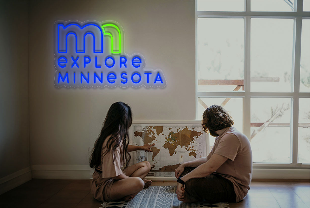 Buy MN Bigger Logo Explore Minnesota LED Neon Sign | Best Selling Neon ...