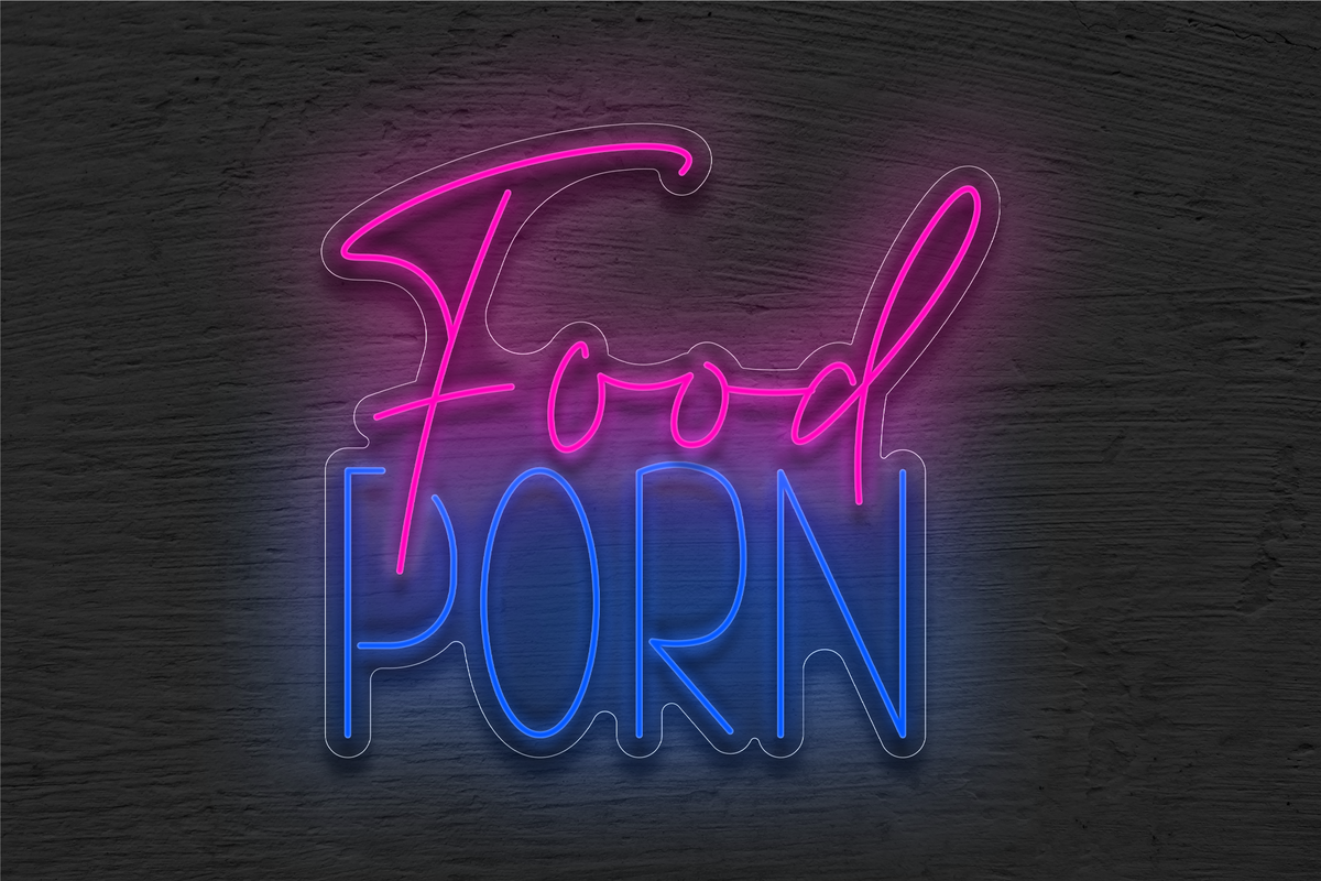 &quot;Food PORN&quot; LED Neon Sign