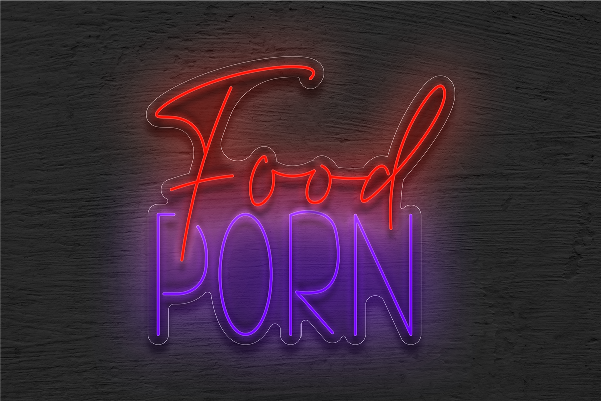 &quot;Food PORN&quot; LED Neon Sign