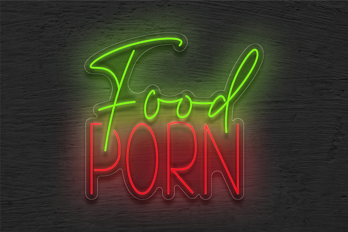 &quot;Food PORN&quot; LED Neon Sign