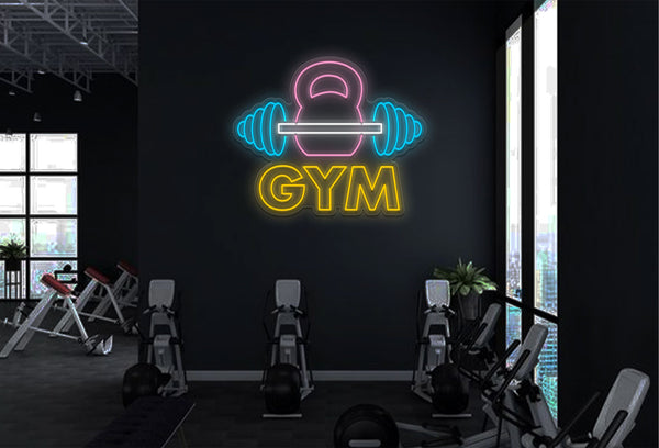 Gym Neon Sign, Gym Neon Light, Gym Wall Art, Gym Wall Decor, Dumbbell - View #9