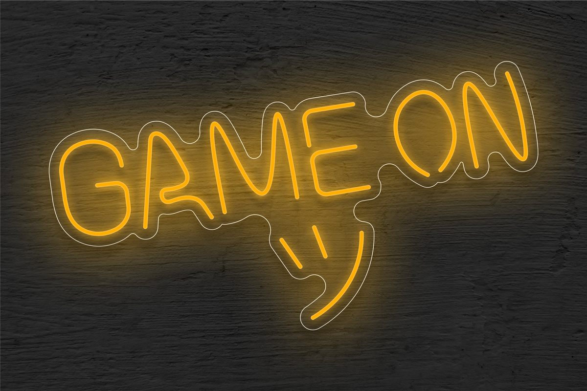 &quot;Game On&quot; with Smiley LED Neon Sign