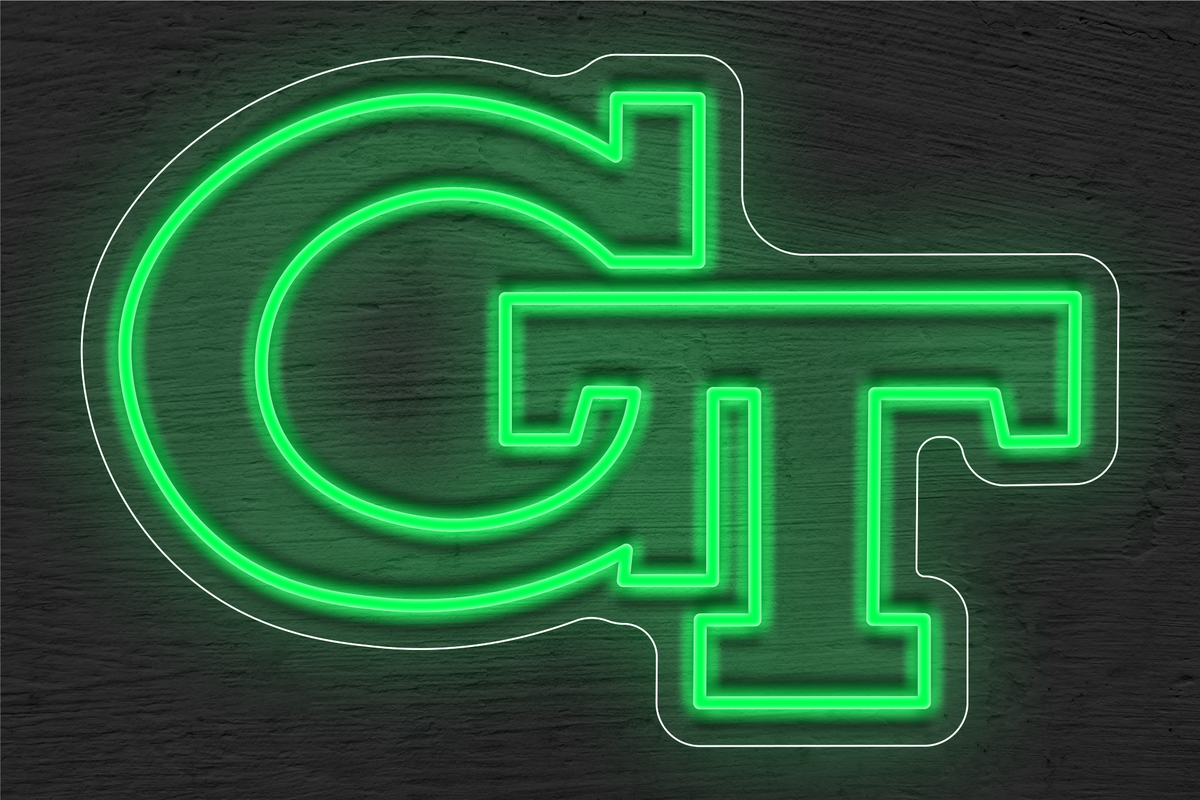 Georgia Tech GT Logo LED Neon Sign