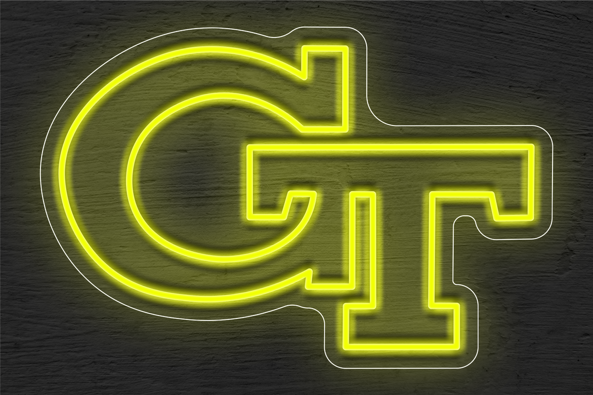 Georgia Tech GT Logo LED Neon Sign