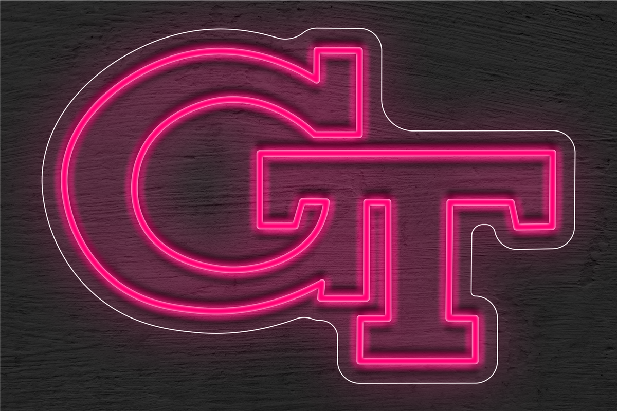 Georgia Tech GT Logo LED Neon Sign