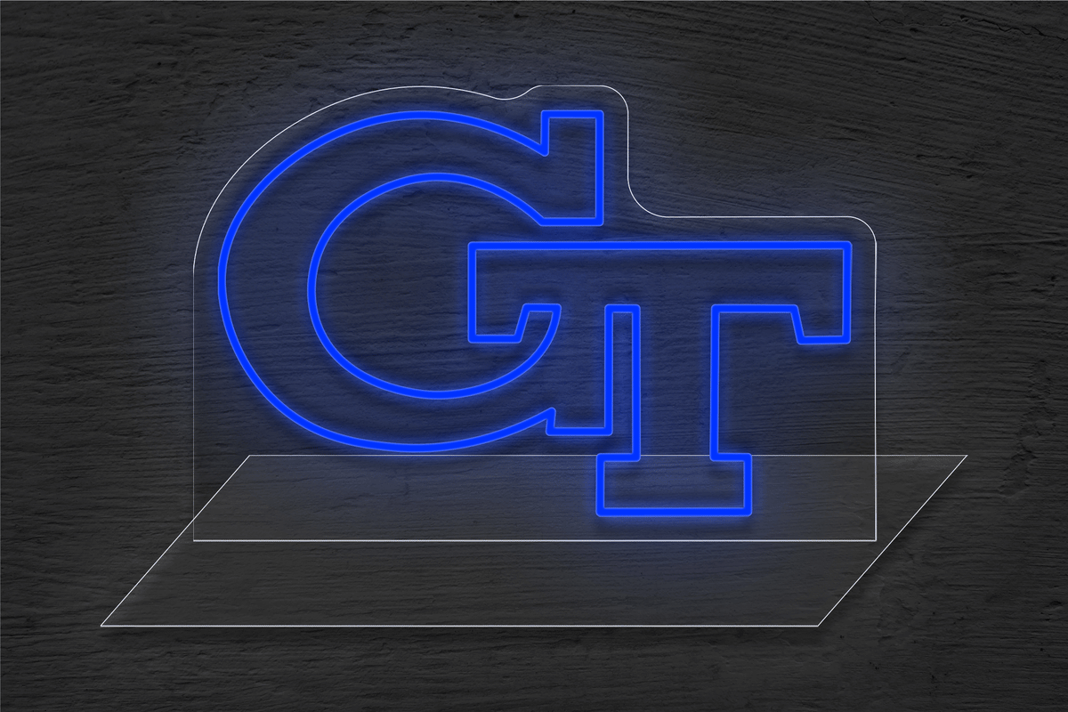 Georgia Tech GT Logo LED Neon Sign
