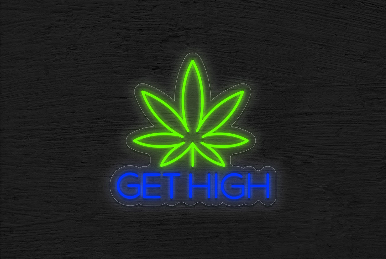 Get High Cannabis LED Neon Sign
