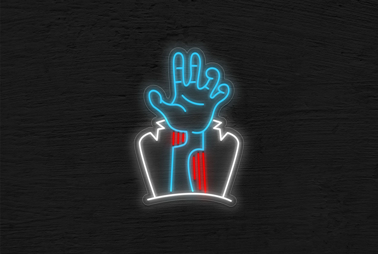 Hand Sign Dead Buy Dead Hand and Tombstone LED Neon Sign | Halloween Signs from Best ...