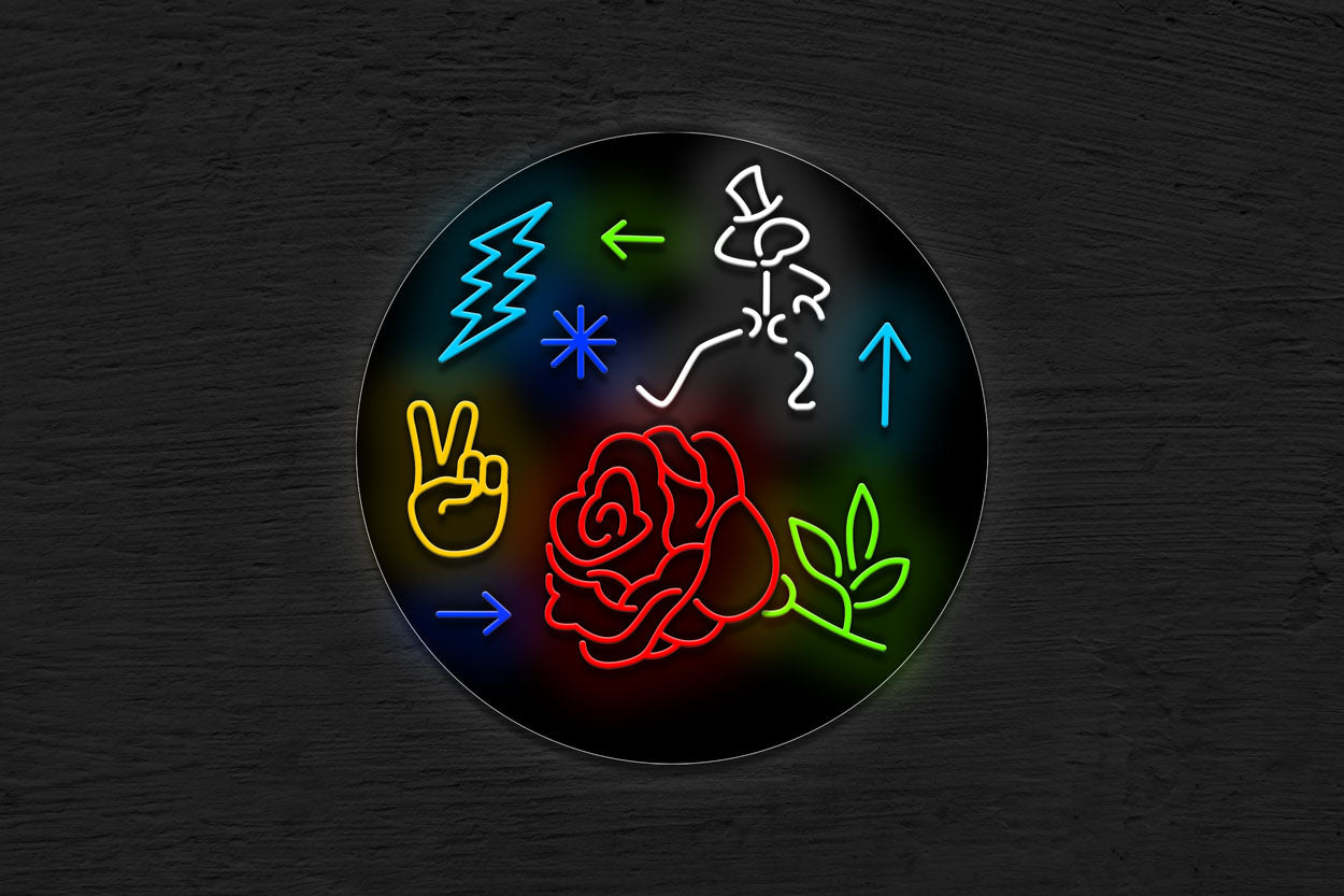 Grateful Dead Icons v1 LED Neon Sign