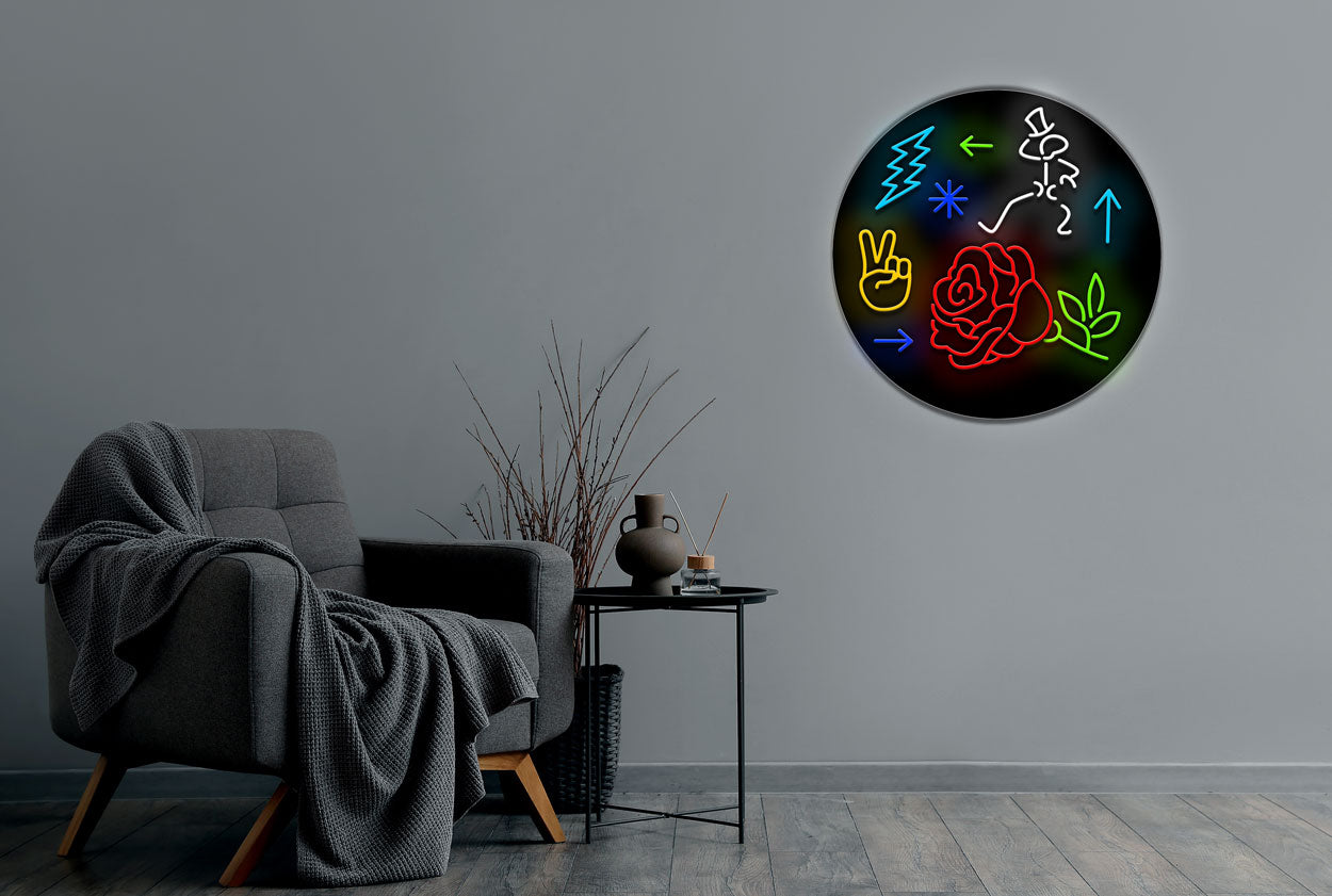 Grateful Dead Icons v1 LED Neon Sign