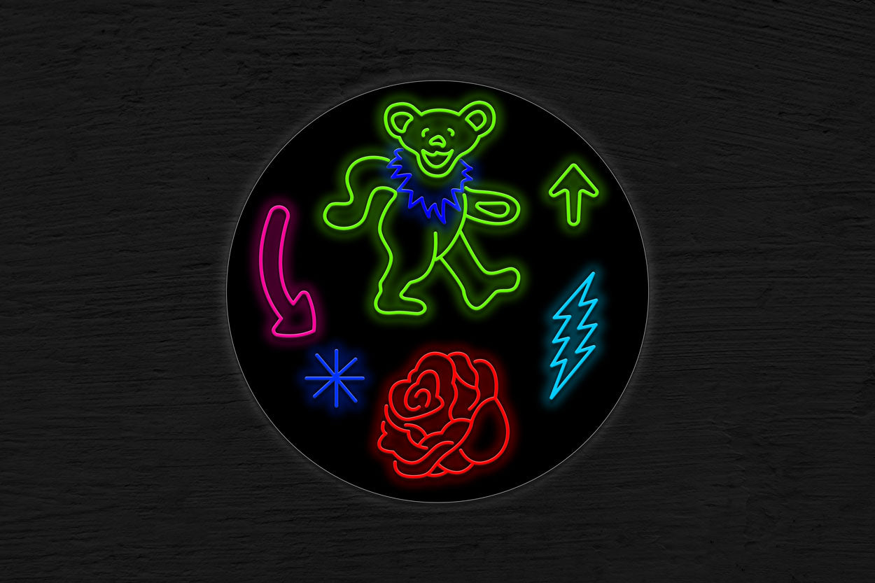 Grateful Dead Icons v3 LED Neon Sign