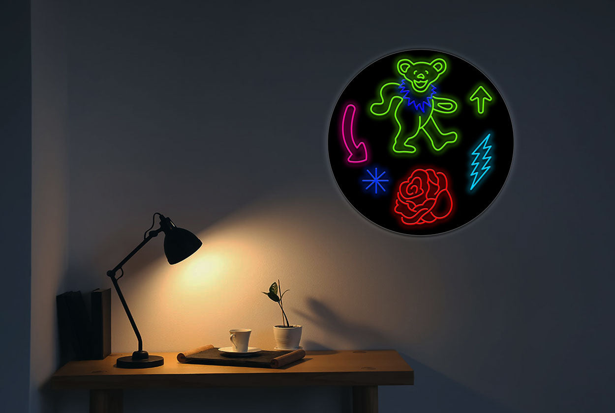 Grateful Dead Icons v3 LED Neon Sign