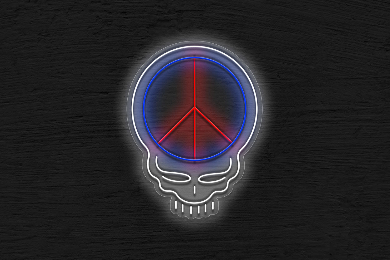 Grateful Dead with Peace sign LED Neon Sign