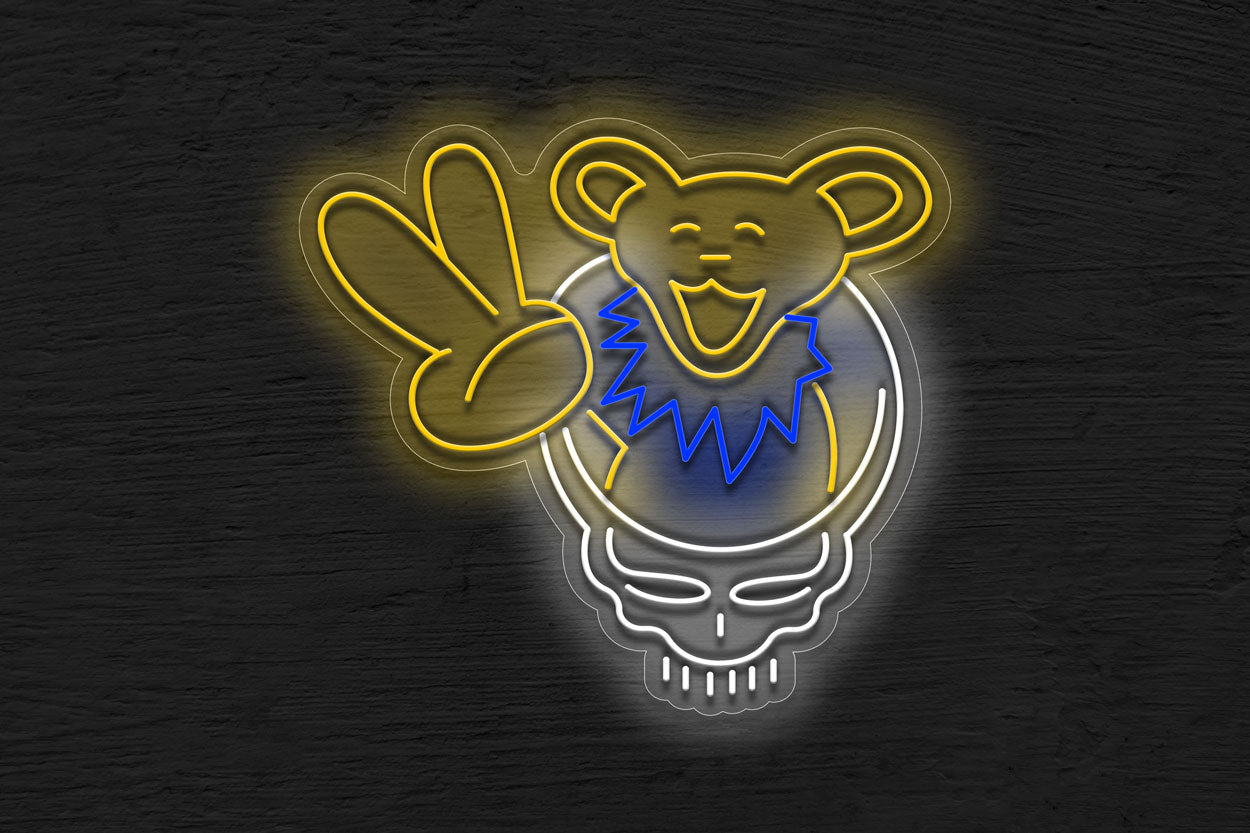 Grateful Dead with Bear LED Neon Sign