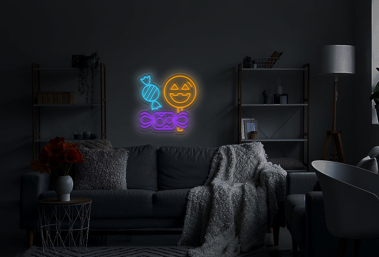 Trick or Treat Candies LED Neon Sign