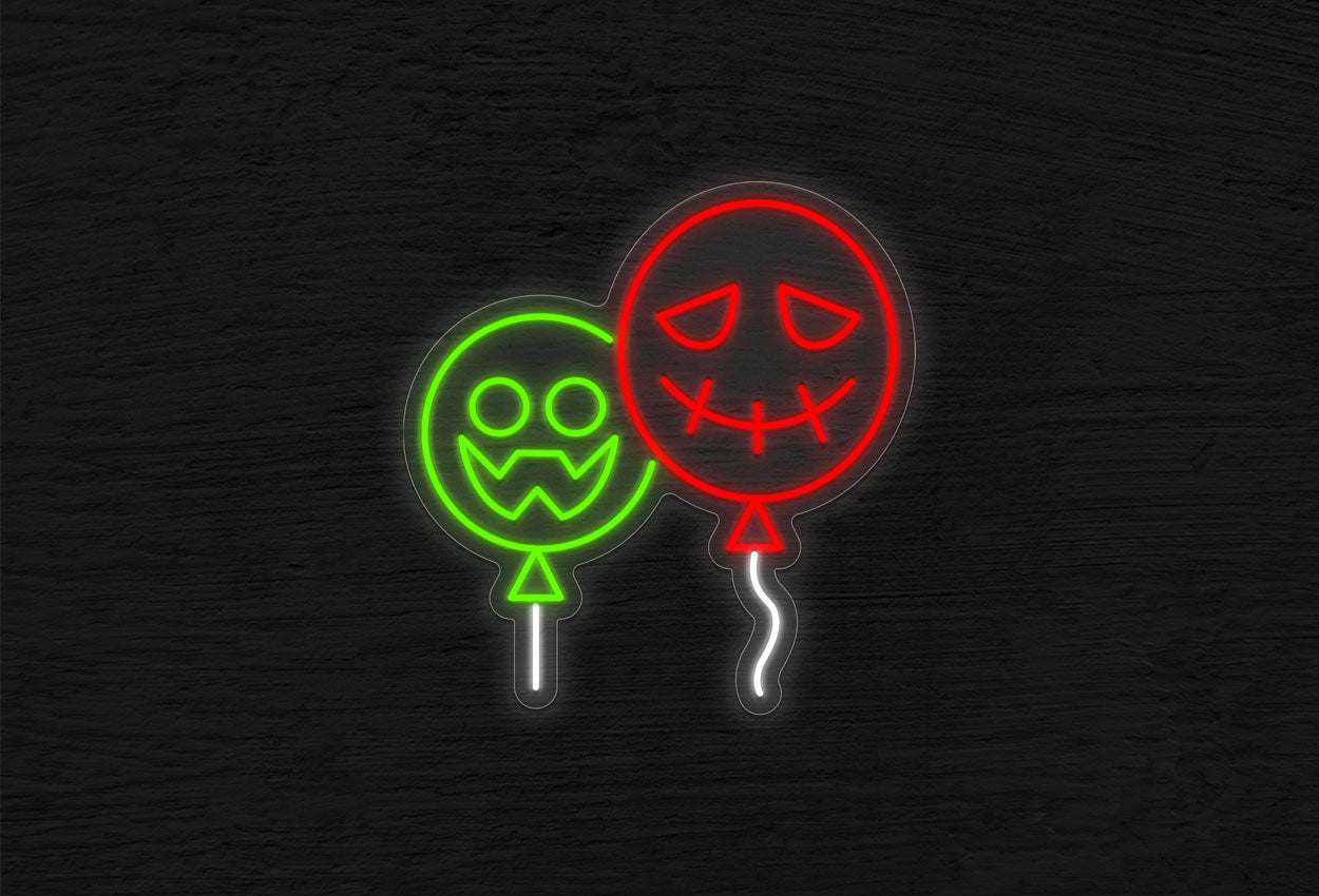 Scary Balloon LED Neon Sign