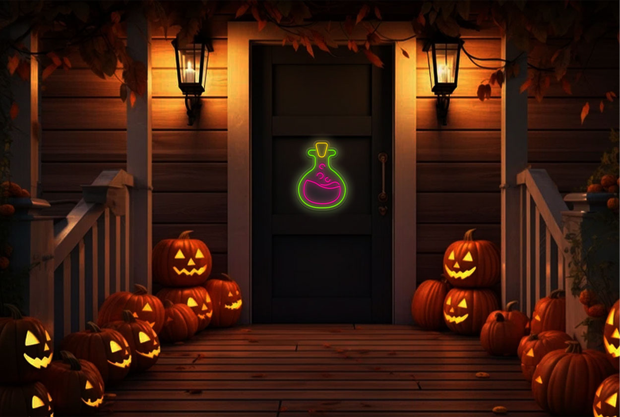 Vial Bottle with Potion LED Neon Sign