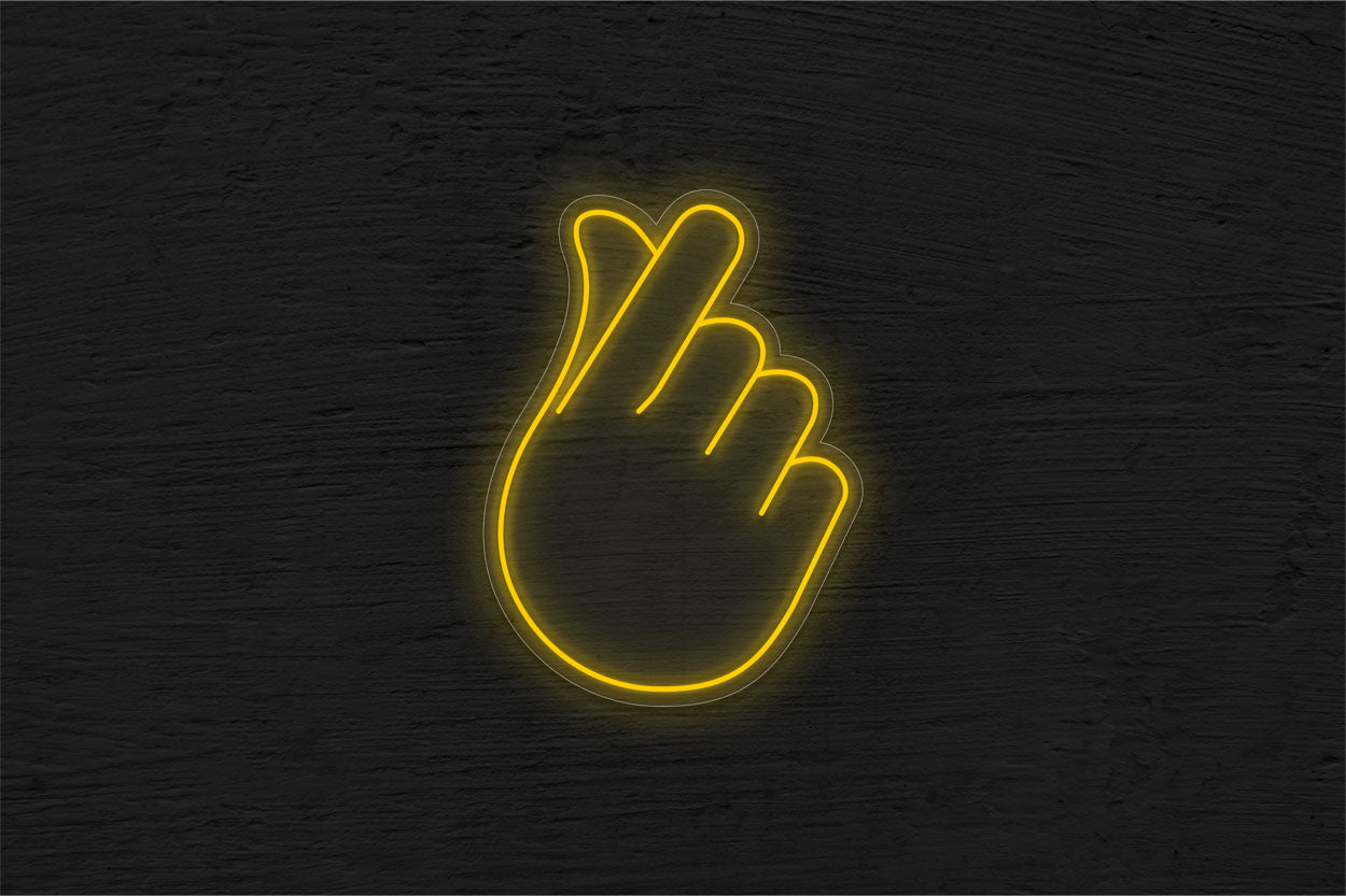 Hand Emoji with Heart LED Neon Sign