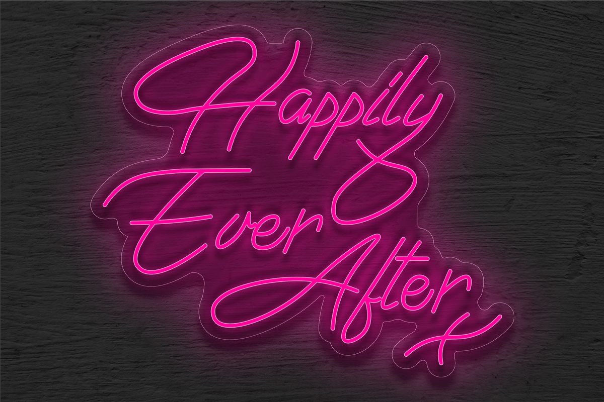 &quot;Happily Ever After&quot; 2 LED Neon Sign