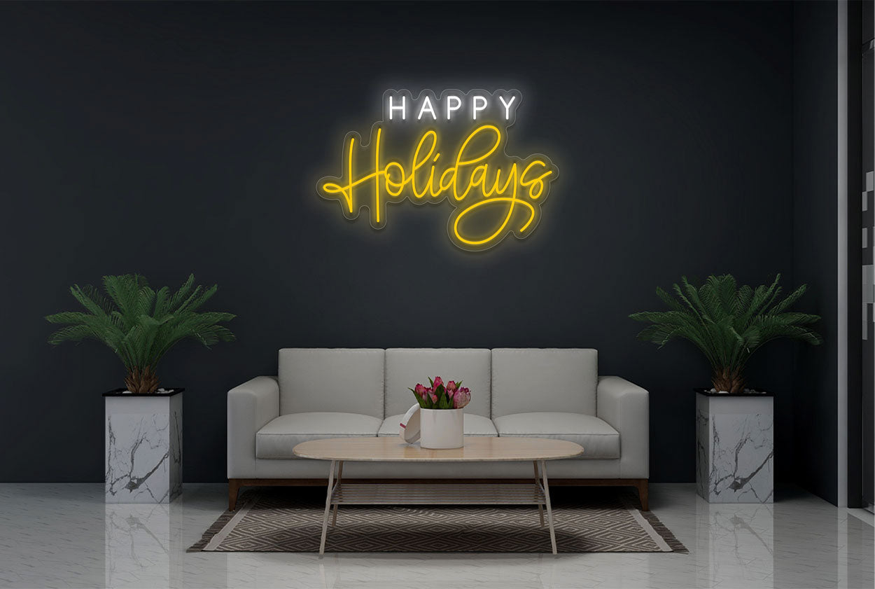 "Happy Holidays" LED Neon Sign