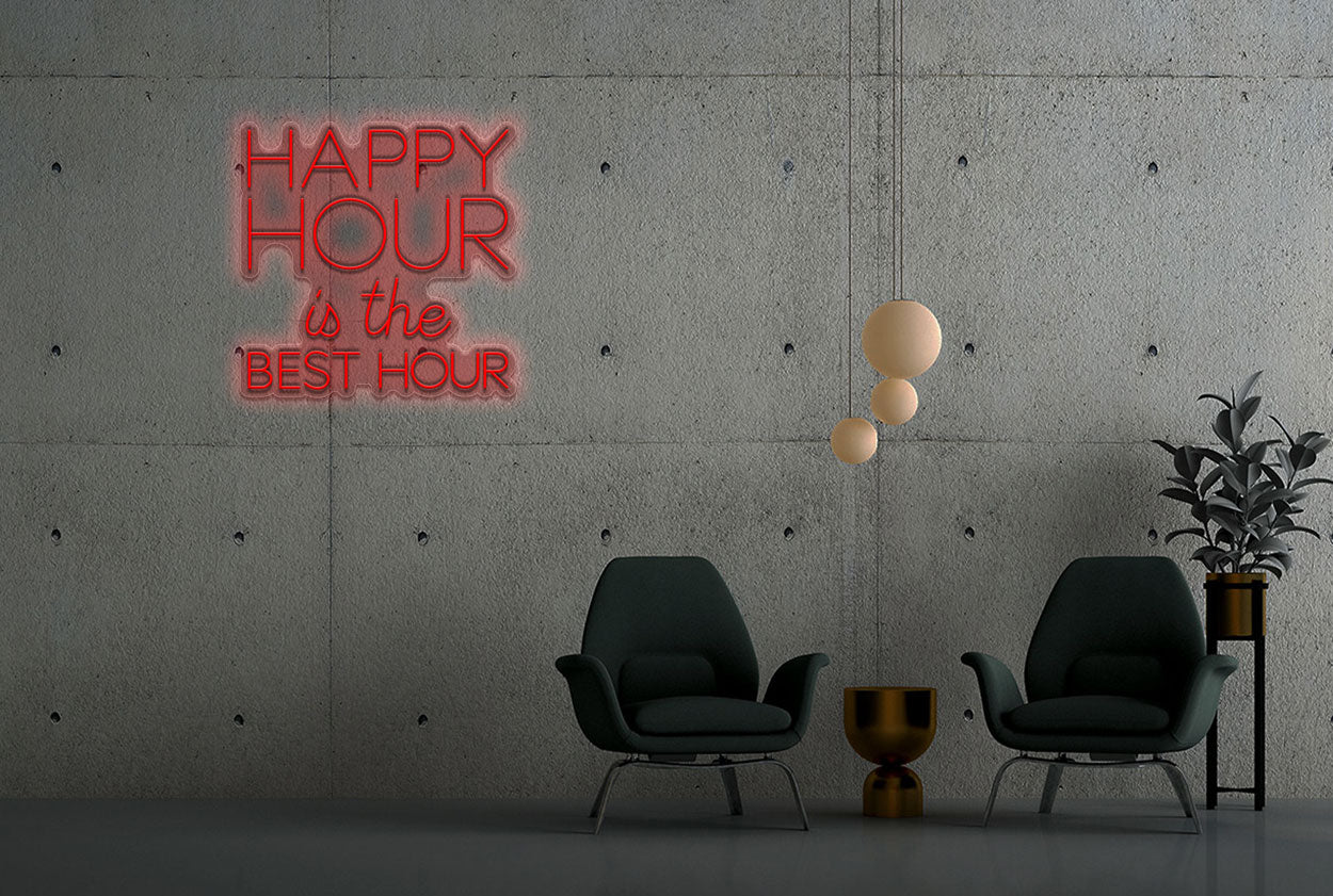 Happy Hour is the best hour LED Neon Sign