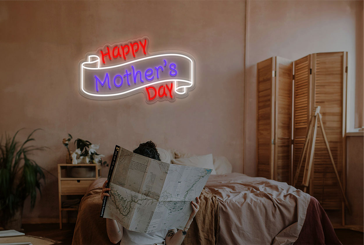 "Happy Mothers Day" in a Border LED Neon Sign