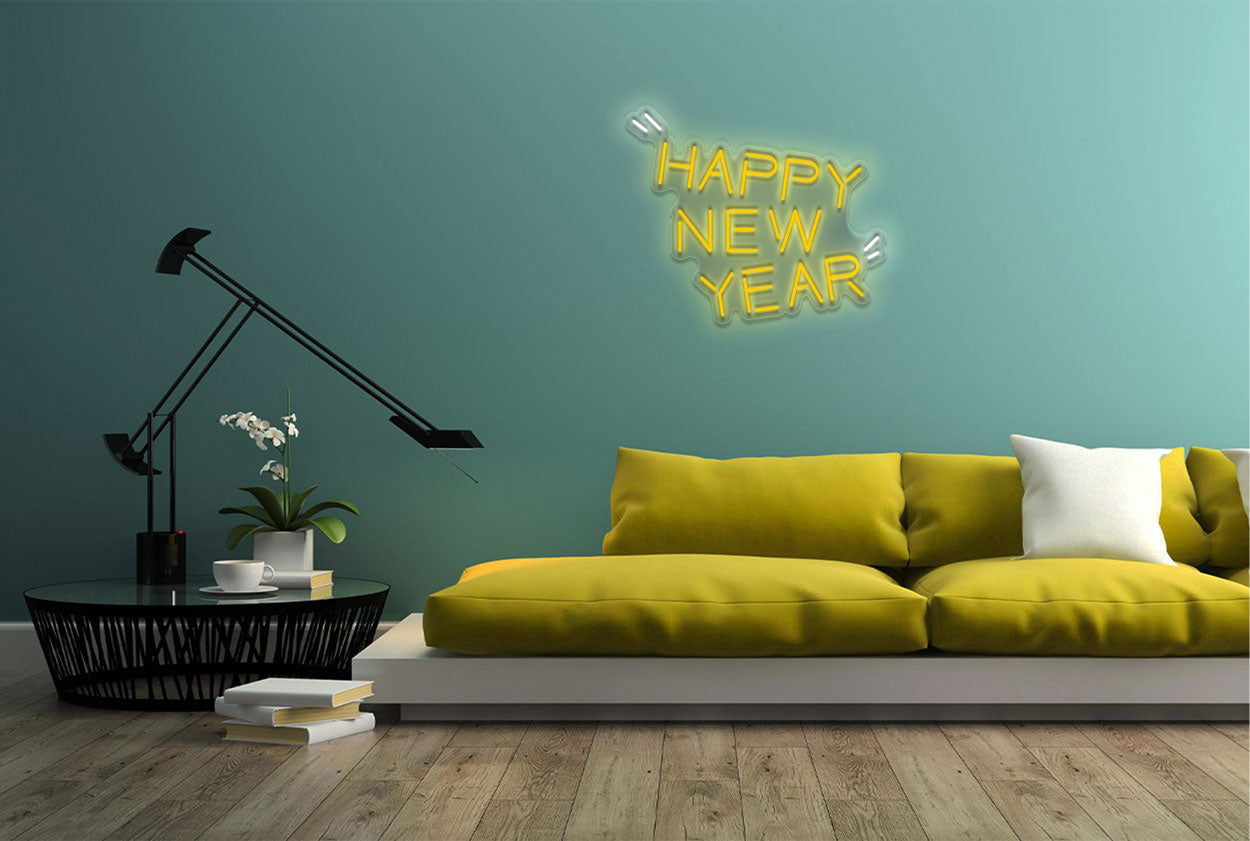 "Happy New Year" with Quotation LED Neon Sign