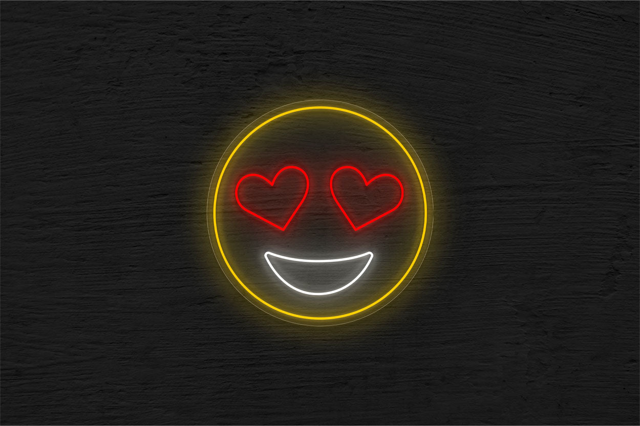 Heart Eye Emoji Emoji LED Neon Sign