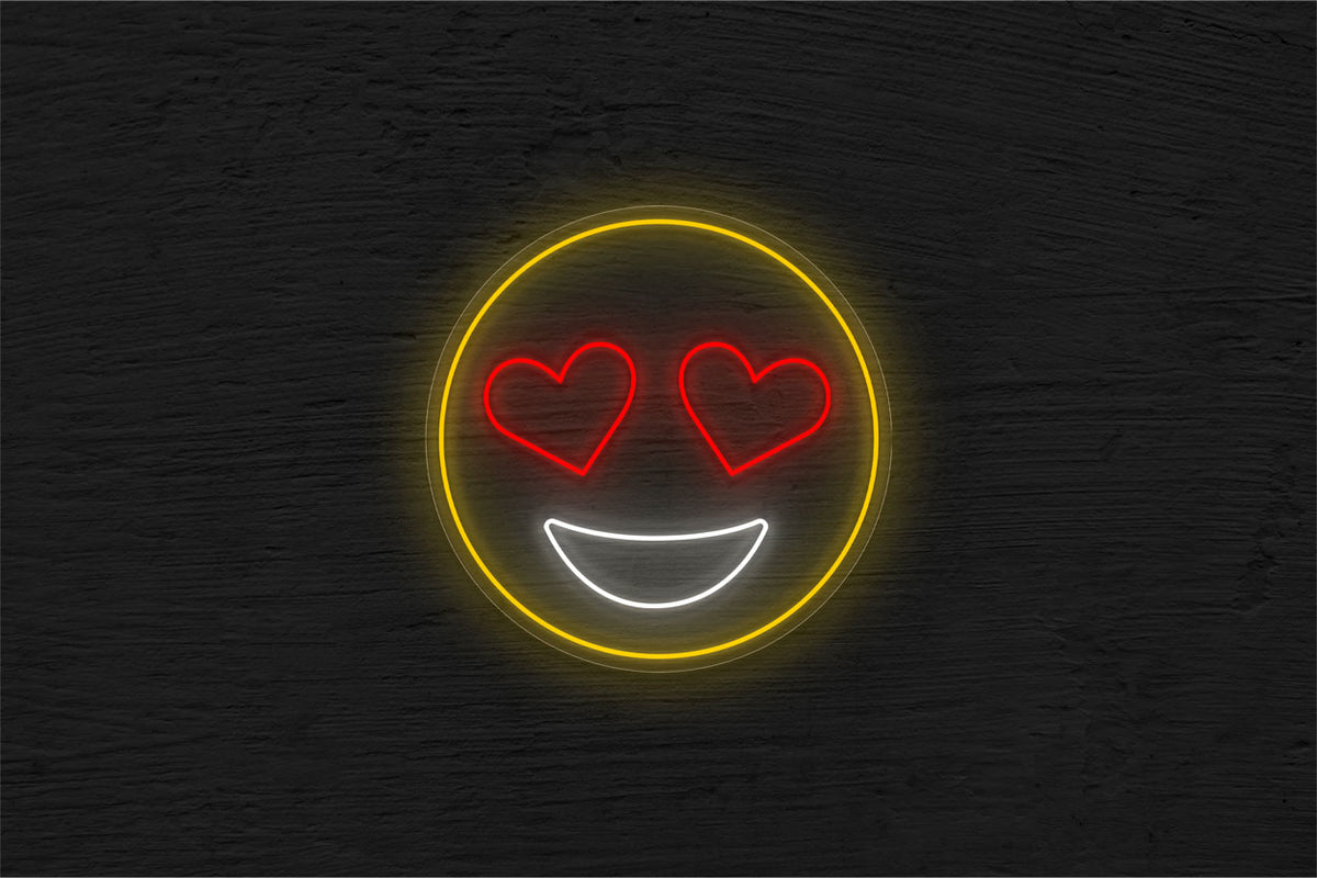 Heart Eye Emoji Emoji LED Neon Sign
