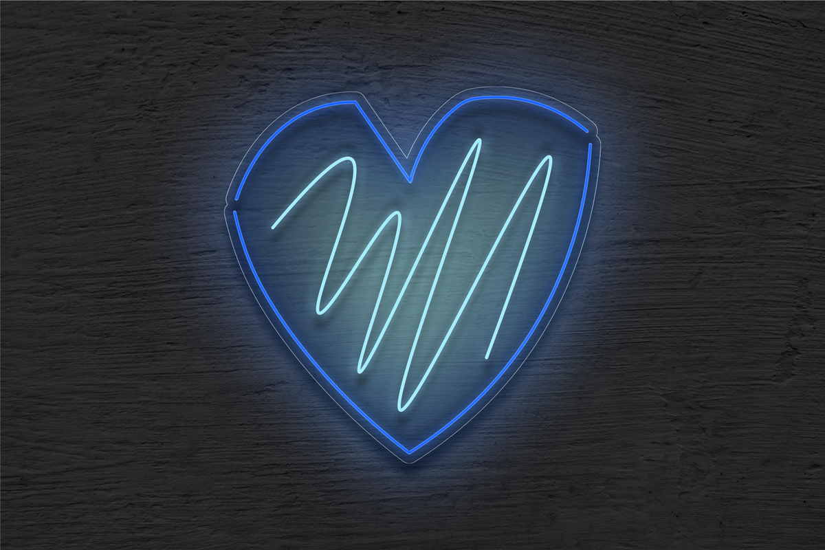 Heart with Shade LED Neon Sign