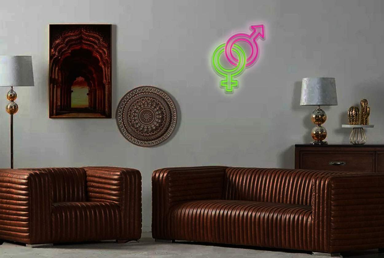 Heterosexual Logo LED Neon Sign