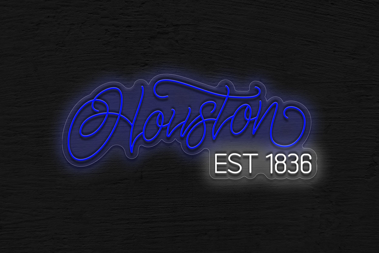 Houston Est 1836 LED Neon Sign