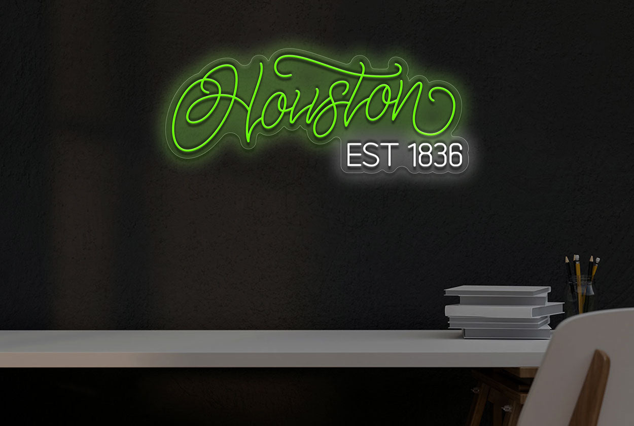 Houston Est 1836 LED Neon Sign