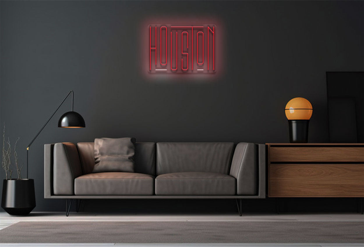 Houston Text LED Neon Sign