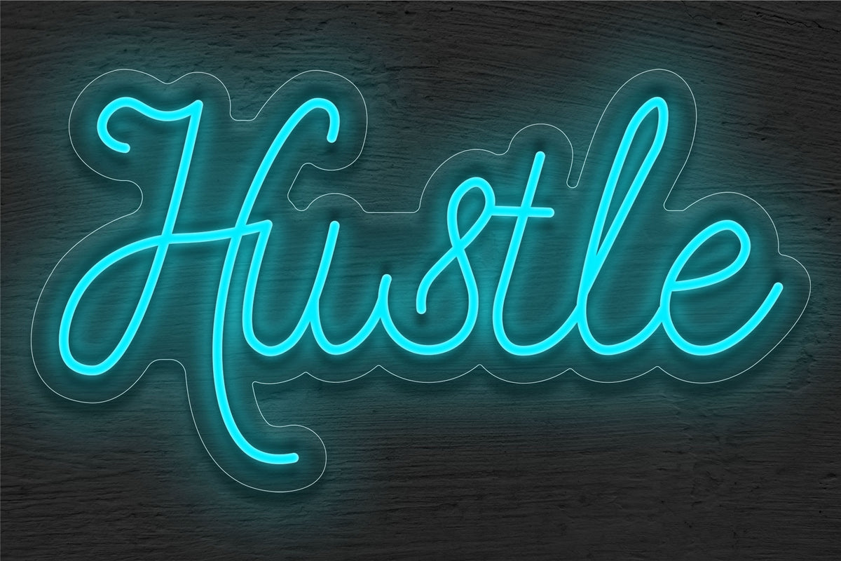 &quot;Hustle&quot; LED Neon Sign