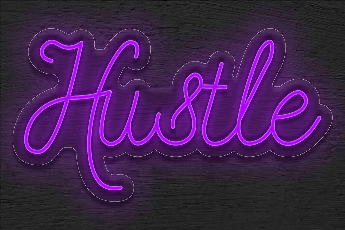 &quot;Hustle&quot; LED Neon Sign