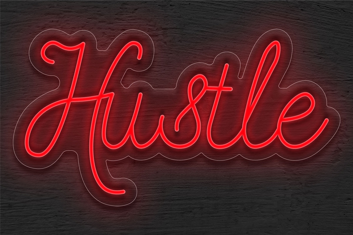 &quot;Hustle&quot; LED Neon Sign