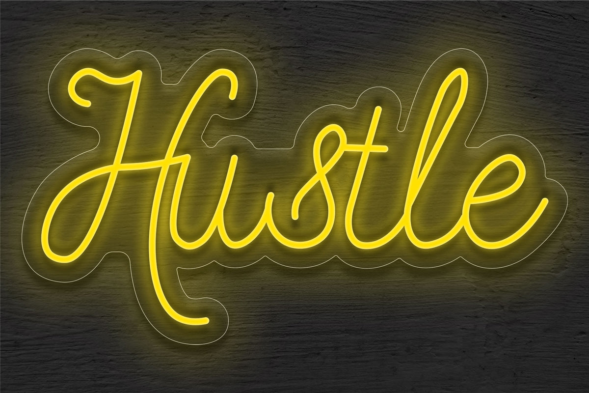 &quot;Hustle&quot; LED Neon Sign
