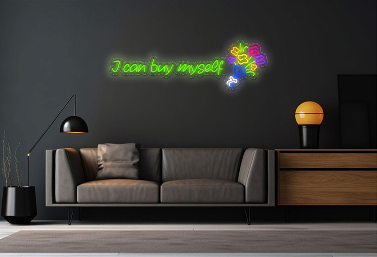 I can buy myself and Flower Image LED Neon Sign
