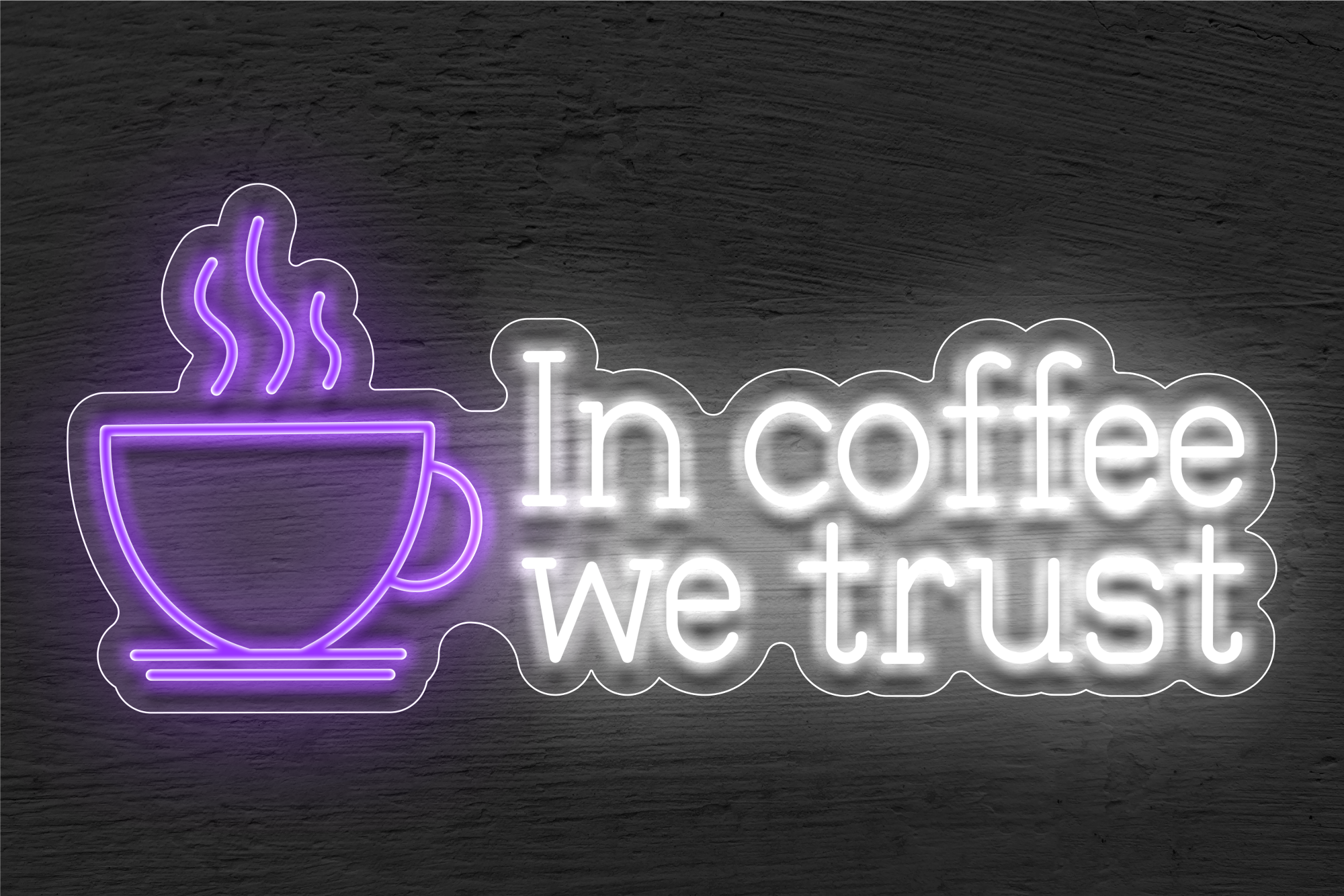 In Coffee We Trust LED Neon Sign