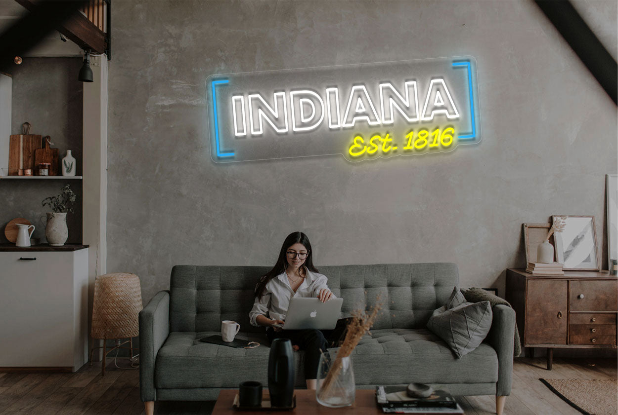 Indiana Est 1813 LED Neon Sign