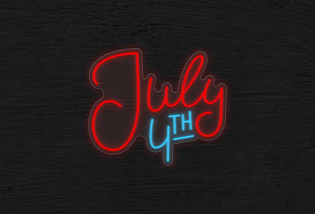 "July 4th" LED Neon Sign