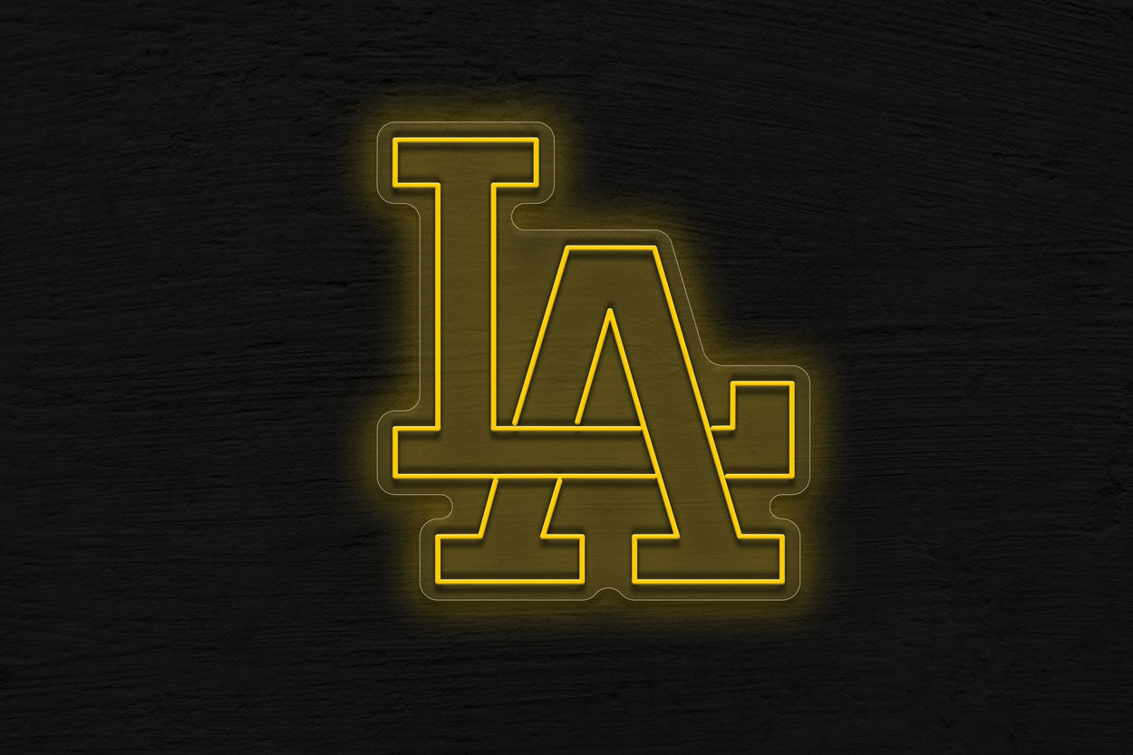 LA Double Stroke Text LED Neon Sign