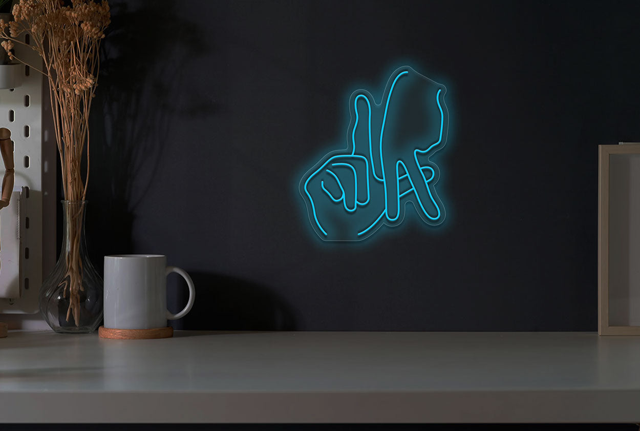 LA Hand Sign LED Neon Sign