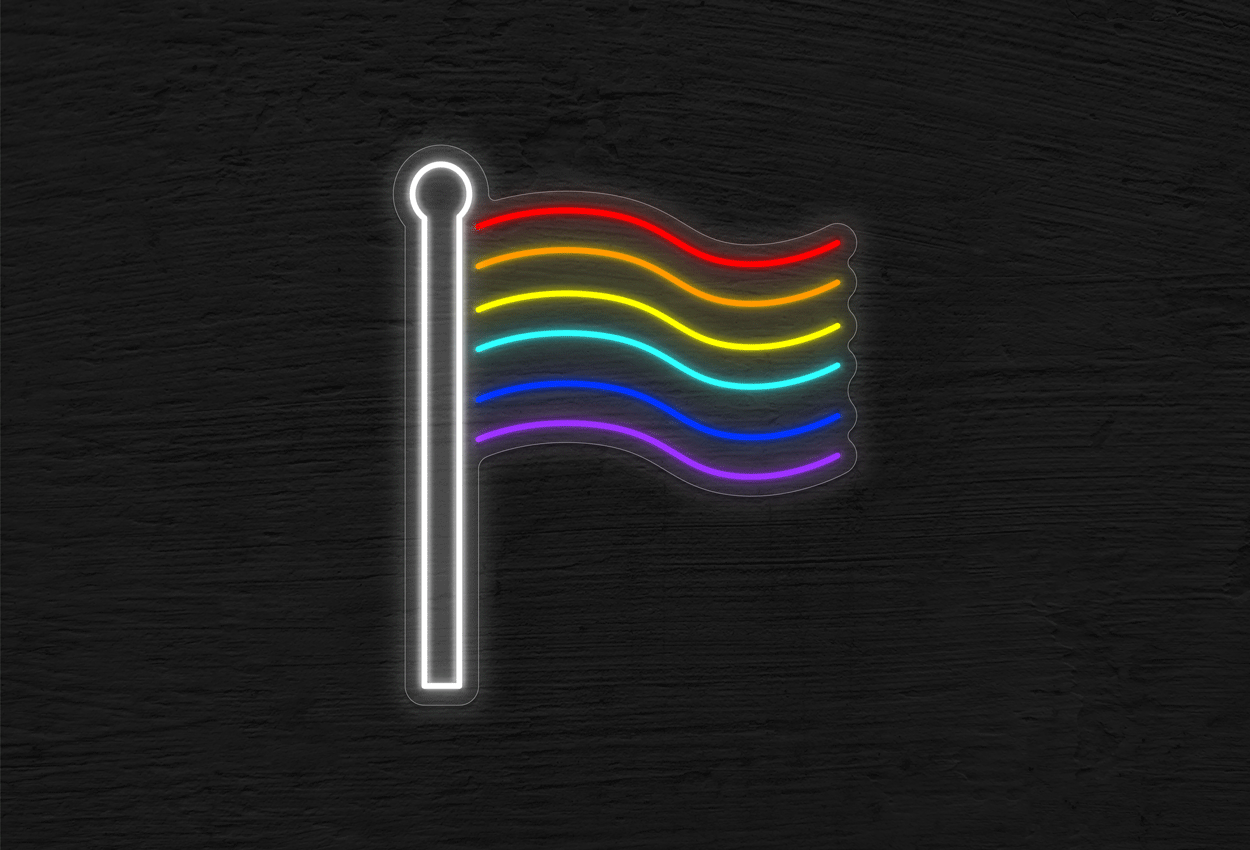 Pride Flag version 2 LED Neon Sign