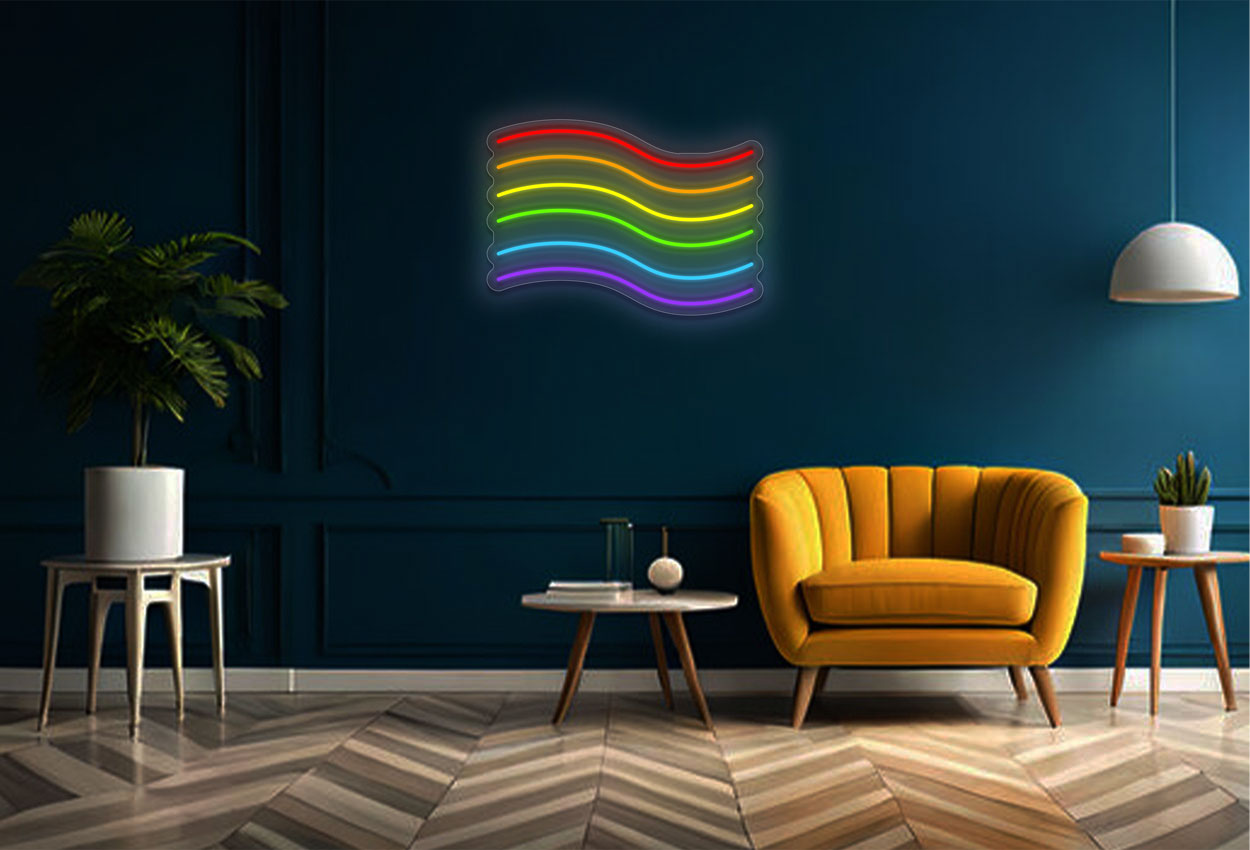 Pride Flag version 3 LED Neon Sign