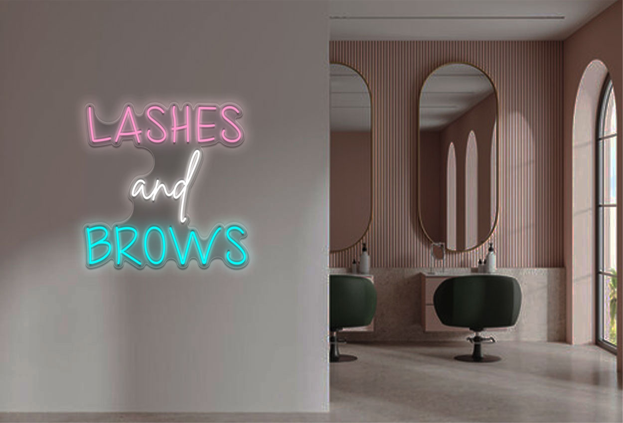 Buy Lashes And Brows LED Neon Sign | Best Selling Neon Signs from Best ...